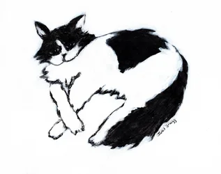 Thomas Lounging II, c. 2019 (tecnica mista su carta)