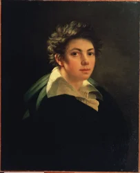 ""Autoritratto"" Dipinto di Janos Rombauer (1782-1849) 1813 State A. Pushkin Museum of Fine Arts, Mosca
