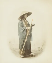 Uomo giapponese in abito tradizionale