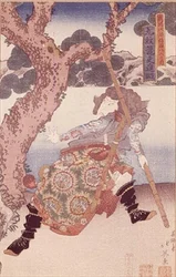 Attore Nakamura Shikan (1800-47), come Kumonryo Shishin
