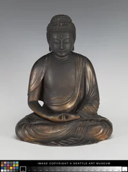 Amida Buddha su un piedistallo di loto