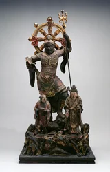 Figura di una divinità guardiana, periodo Kamakura, XII-XIV secolo