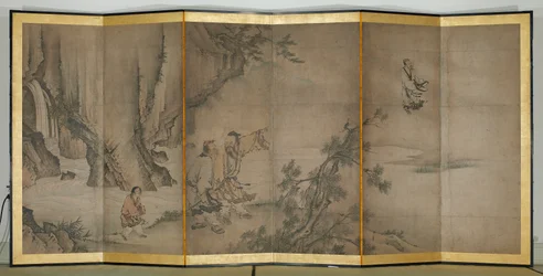 Liezi volanti, inizio XVI secolo (paravento a sei pannelli; inchiostro e colore su carta)