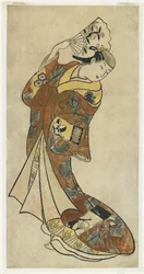 Fujimura Handay? II in una scena di danza, anni 1720