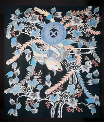 Coperta Futonji con motivi di fenice, paulonia e narcisi