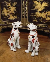 Coppia di cani seduti Imari