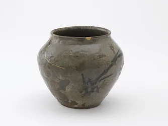 Vaso con disegno di canne, prefettura di Saga, periodo Momoyama, fine XVI-inizio XVII secolo
