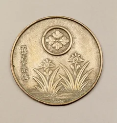 Specchio da signora decorato con iris
