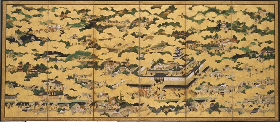 Rakuchu rakugai zu (Scene nella capitale e dintorni).
la capitale)