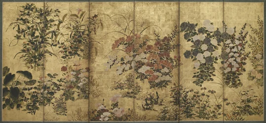 Fiori estivi e autunnali, periodo Edo, 1615-68