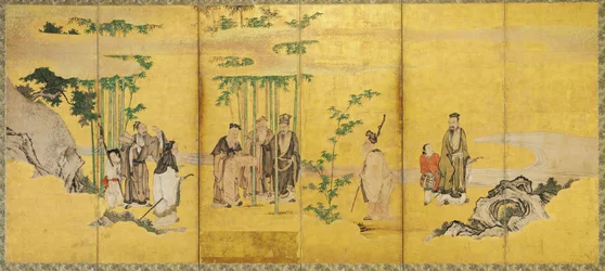I Sette Saggi del Bosco di Bambù, scuola Kanō