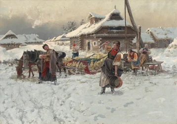Lancio di palle di neve