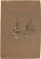 Piloni di mattoni del fiume Hudson
