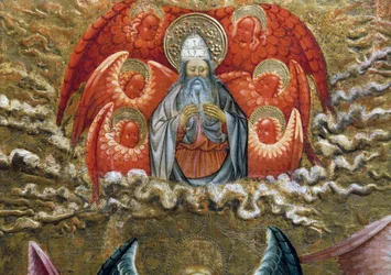 Dio Padre circondato da angeli, pala d