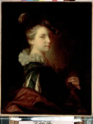 Giovane attrice in costume teatrale