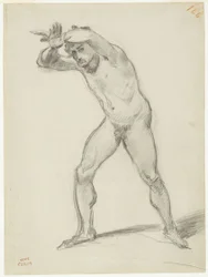 Nudo maschile in piedi