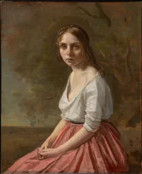 Giovane donna con una gonna rosa