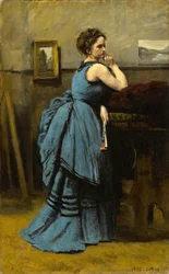Signora in blu