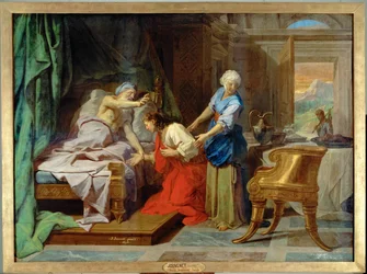 Isacco benedice il figlio Giacobbe (dipinto su tela)