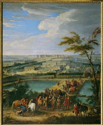 Città e reggia di Versailles ... (dipinto su tela)