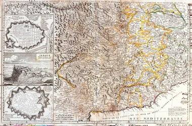 Francia (Regione: Provenza-Alpi-Costa Azzurra), Italia (Regioni: Piemonte, Liguria)