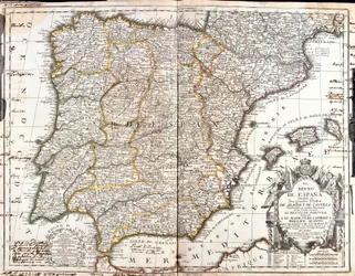 Mappa del Regno di Spagna