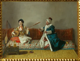 Mr Levett e Ms Glavany in costume turco ...