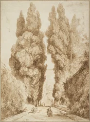 Viale dei cipressi alla Villa d