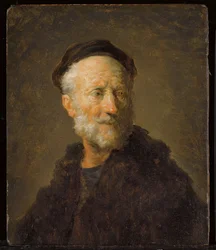 Testa di vecchio, 1732-1806 circa (olio su tela posata su pannello)