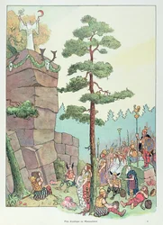 Festival dei Druidi a Maennelstein, Alsazia, illustrazione da 