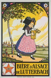 Poster pubblicitario per birra di Lutterbach, Alsazia