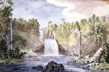 Cascata di roccia sull