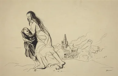 Dopo Douai, probabilmente 1918 (inchiostro su carta)