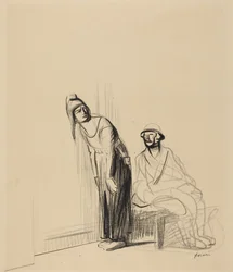 Alla Conferenza di Pace, 1919 circa (inchiostro su carta)