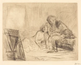 Il riposo della modella (prima tavola)