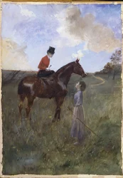 Donna a cavallo e pastorella