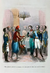 Incontro tra Ibrahim Pacha e il colonnello Faudoa, Egitto, 1828
