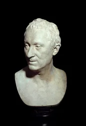 Busto in terracotta del filosofo Denis Diderot (1713-1784)