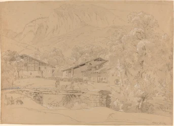 Un villaggio alpino in estate