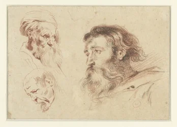 Tre teste di uomo