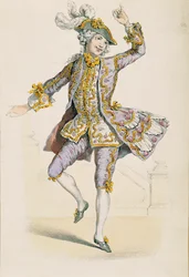 Contadino galante, da un disegno di Jean Antoine Watteau