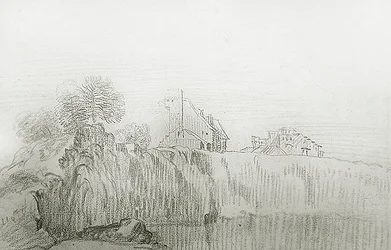 Casa sul bordo di una ripida scogliera