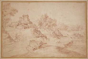 Paesaggio con castello