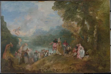 Pellegrinaggio a Citera Imbarco per Citera, 1717