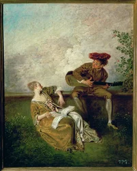 La lezione di canto (pittura su tela)