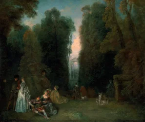 Vista attraverso gli alberi nel Parco di Pierre Crozat, 1715