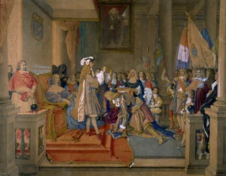 Il maresciallo Berwick riceve da re Filippo V di Spagna l