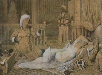 Odalisca con schiava, 1858