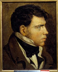 Ritratto di giovane. Dipinto di Jean Auguste Dominique Ingres (1780-1867). XIX secolo. Sole. 0,39 x 0,31 m. Bayonne, Musée Bonnat
