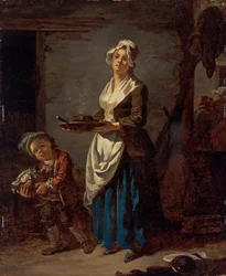 Una cameriera di cucina e una sguattera